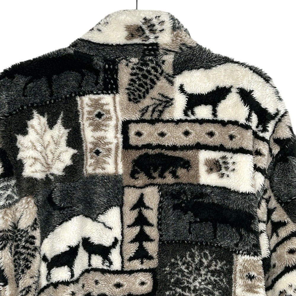 Men's Patterned Fleece Jacket - Picture 5 of 8